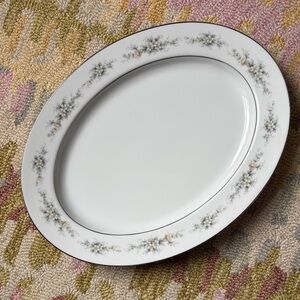 Contemporary Fine China by Noritake Melissa 3080 Oval Serving Platter VGUC